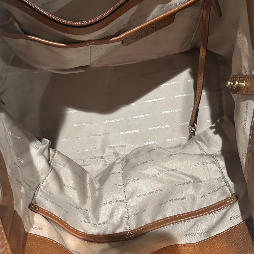 Michael Kors  Leather Shoulder Bag with Gold Accents - Picture 7 of 8